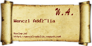 Wenczl Adélia névjegykártya